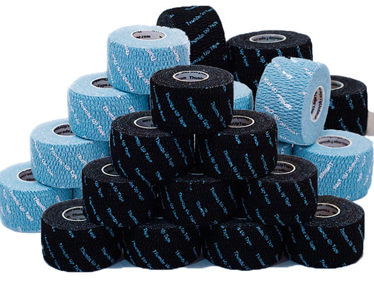 Thumbs Up Tape - 32 Rolls (16/16), 1 Carton - MIXED Color Blue and Black - Wholesale Pricing - FREE PRIORITY SHIPPING in USA